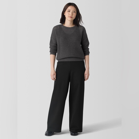 NWT Eileen Fisher Merino Crew Neck Top in Regenerative Wool - Picture 5 of 7
